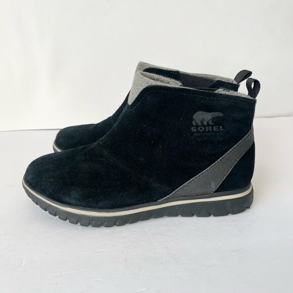 Sorel cozy waterproof leather ankle boots black 6.5 - Picture 5 of 13